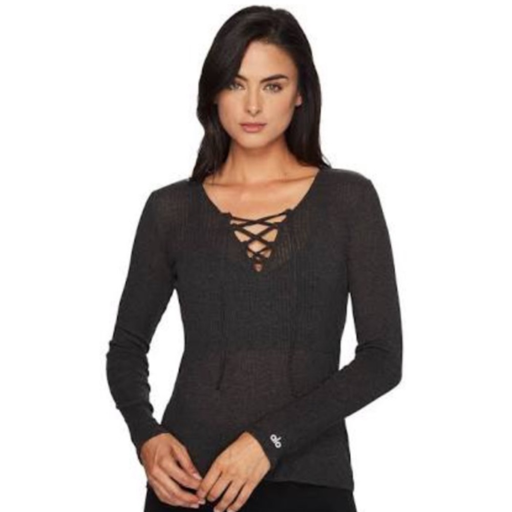 NWT Alo Yoga Interlace Long Sleeve Top